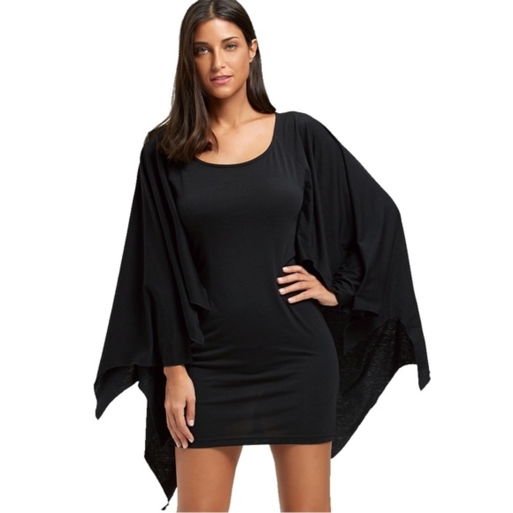 Novelty Gothic Festive Bat dress - Picture 4 of 8